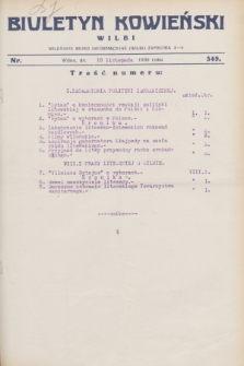 Biuletyn Kowieński Wilbi. 1930, nr 349 (18 listopada)