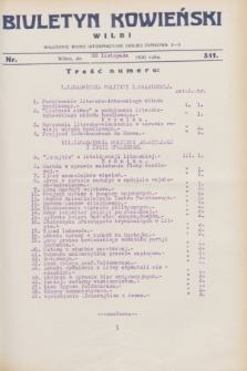 Biuletyn Kowieński Wilbi. 1930, nr 351 (20 listopada)