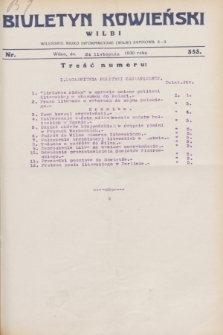 Biuletyn Kowieński Wilbi. 1930, nr 353 (24 listopada)