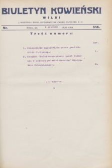 Biuletyn Kowieński Wilbi. 1930, nr 358 (6 grudnia)