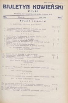 Biuletyn Kowieński Wilbi. 1931, nr 415 (31 marca)