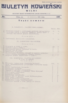 Biuletyn Kowieński Wilbi. 1931, nr 421 (14 kwietnia)
