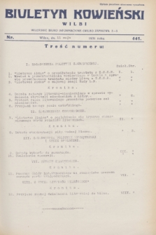 Biuletyn Kowieński Wilbi. 1931, nr 441 (11 maja)
