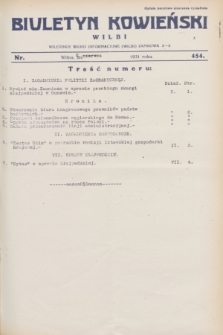 Biuletyn Kowieński Wilbi. 1931, nr 454 (2 czerwca)