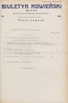 Biuletyn Kowieński Wilbi. 1931, nr 466 (22 czerwca)