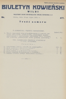Biuletyn Kowieński Wilbi. 1931, nr 477 (10 lipca)