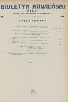 Biuletyn Kowieński Wilbi. 1931, nr 481 (16 lipca)