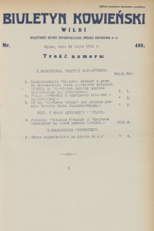 Biuletyn Kowieński Wilbi. 1931, nr 486 (30 lipca)