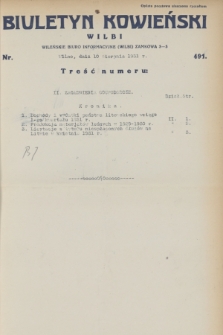 Biuletyn Kowieński Wilbi. 1931, nr 491 (10 sierpnia)