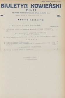 Biuletyn Kowieński Wilbi. 1931, nr 495 (18 sierpnia)