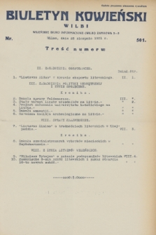 Biuletyn Kowieński Wilbi. 1931, nr 501 (28 sierpnia)