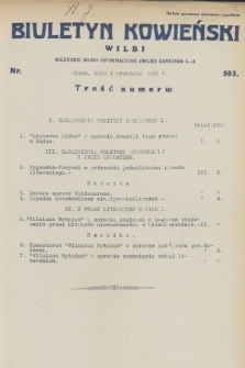 Biuletyn Kowieński Wilbi. 1931, nr 503 (1 września)
