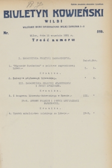Biuletyn Kowieński Wilbi. 1931, nr 510 (10 września)