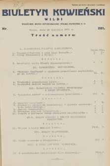 Biuletyn Kowieński Wilbi. 1931, nr 521 (26 września)