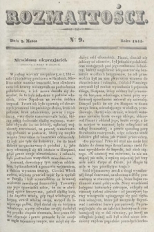 Rozmaitości : pismo dodatkowe do Gazety Lwowskiej. 1844, nr 9