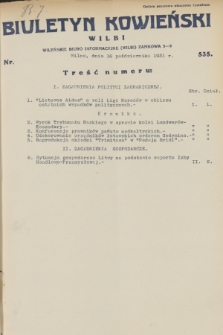 Biuletyn Kowieński Wilbi. 1931, nr 535 (16 października)