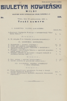 Biuletyn Kowieński Wilbi. 1931, nr 540 (23 października)