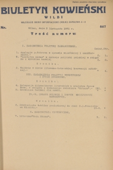 Biuletyn Kowieński Wilbi. 1931, nr 547 (3 listopada)