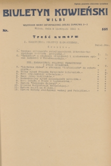 Biuletyn Kowieński Wilbi. 1931, nr 551 (9 listopada)