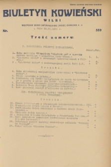 Biuletyn Kowieński Wilbi. 1931, nr 559 (19 listopada)