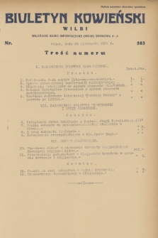 Biuletyn Kowieński Wilbi. 1931, nr 563 (25 listopada)
