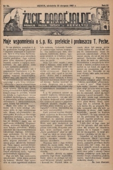 Życie Parafjalne : parafja Przen. Trójcy w Będzinie. 1937, nr 34