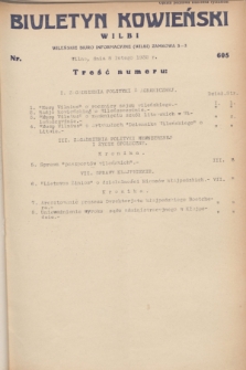 Biuletyn Kowieński Wilbi. 1932, nr 605 (8 lutego)