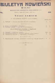Biuletyn Kowieński Wilbi. 1932, nr 633 (22 marca)