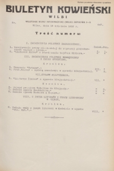 Biuletyn Kowieński Wilbi. 1932, nr 647 (18 kwietnia)