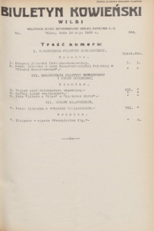 Biuletyn Kowieński Wilbi. 1932, nr 664 (14 maja)