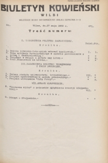 Biuletyn Kowieński Wilbi. 1932, nr 671 (27 maja)