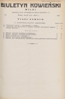 Biuletyn Kowieński Wilbi. 1932, nr 672 (30 maja)