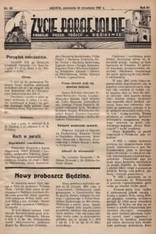 Życie Parafjalne : parafja Przen. Trójcy w Będzinie. 1937, nr 38