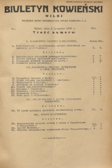 Biuletyn Kowieński Wilbi. 1932, nr 707 (3 sierpnia)