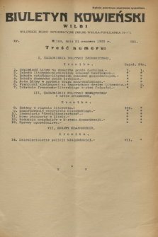 Biuletyn Kowieński Wilbi. 1933, nr 881 (21 czerwca)
