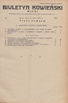 Biuletyn Kowieński Wilbi. 1933, nr 891 (10 lipca)