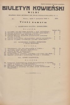 Biuletyn Kowieński Wilbi. 1933, nr 903 (7 sierpnia)