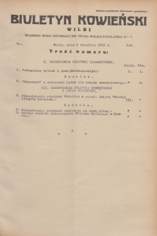 Biuletyn Kowieński Wilbi. 1933, nr 919 (6 września)
