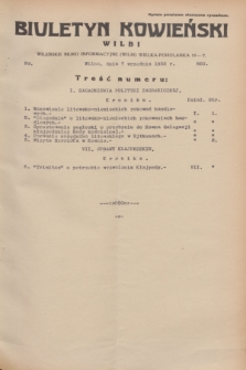 Biuletyn Kowieński Wilbi. 1933, nr 920 (7 września)