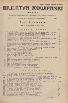 Biuletyn Kowieński Wilbi. 1933, nr 942 (13 października)
