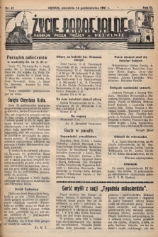 Życie Parafjalne : parafja Przen. Trójcy w Będzinie. 1937, nr 42