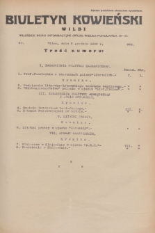 Biuletyn Kowieński Wilbi. 1933, nr 969 (6 grudnia)
