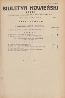 Biuletyn Kowieński Wilbi. 1934, nr 999 (1 lutego)