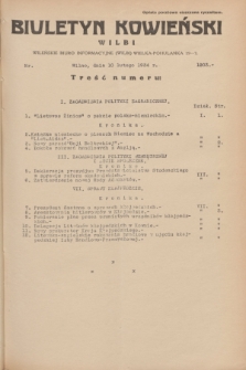 Biuletyn Kowieński Wilbi. 1934, nr 1003 (10 lutego)