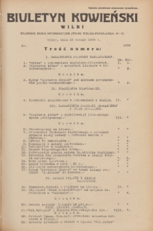Biuletyn Kowieński Wilbi. 1934, nr 1008 (19 lutego)