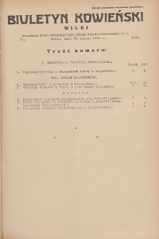 Biuletyn Kowieński Wilbi. 1934, nr 1009 (20 lutego)