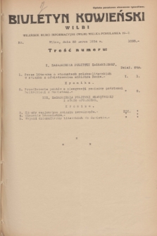 Biuletyn Kowieński Wilbi. 1934, nr 1034 (30 marca)