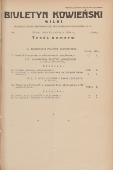 Biuletyn Kowieński Wilbi. 1934, nr 1040 (11 kwietnia)