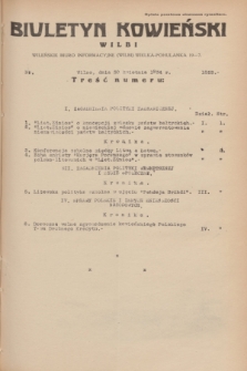 Biuletyn Kowieński Wilbi. 1934, nr 1053 (30 kwietnia)