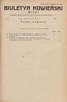 Biuletyn Kowieński Wilbi. 1934, nr 1065 (25 maja)